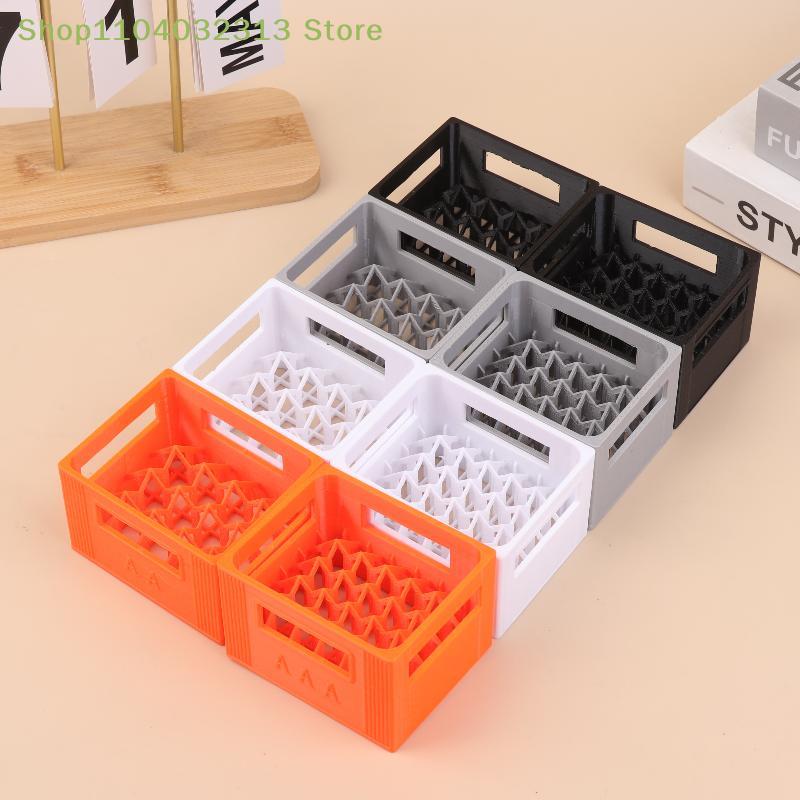 3D Printed Beer Crate Style Battery Storage Case No. 5 Aa No. 7 Aaa Battery Basket Home Decor Stackable Batteries Storage Box