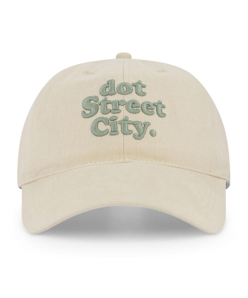 Hebeles Dot Washed Embroidered Ball Cap - Light Beige