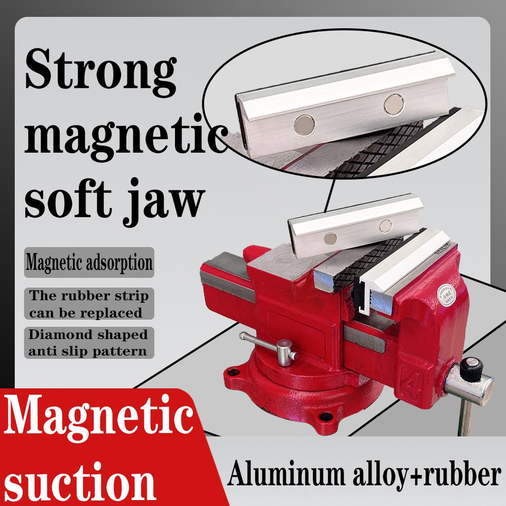 Vise Magnetyczna Osłona Ochronna 2,5-8'' Szczęki Osłona Ochronna Stop Aluminium Guma Narzędzia Ręczne Imadło Stołowe Ochraniacz Akcesoria