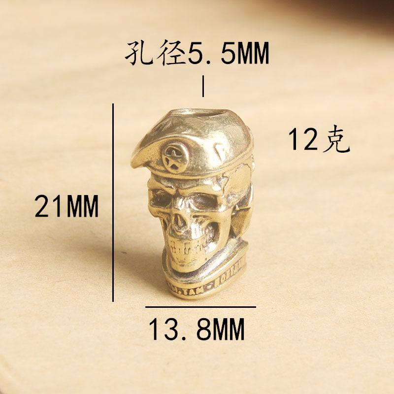 Brass Pirate Skull Pendant Motorcycle Keychain Pendant Personalized Knife Pendant Bag Pendant DIY Accessories Wholesale