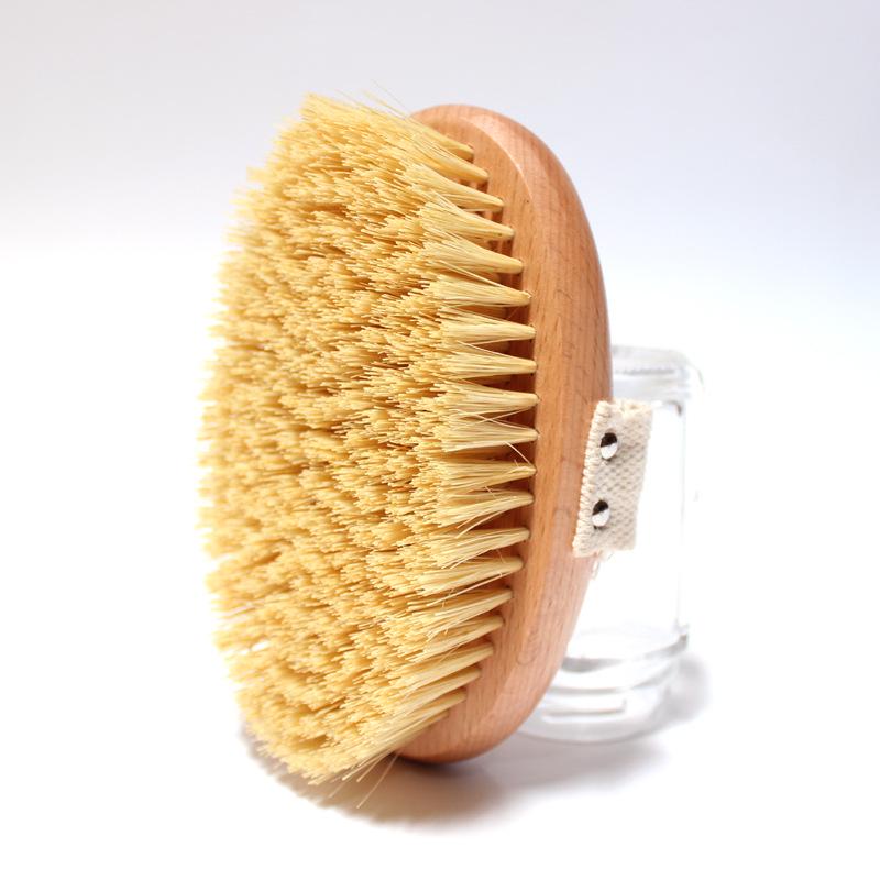 Beech Wood Cactus Bath & Massage Brush - Hard Bristle Scrubber