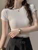 Women's Short-Sleeve Slim-Fit Cropped T-Shirt For Spring And Summer