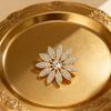 Elegant French Luxury Rhinestone Flower Brooch: High-End Fashion Pin for Suits