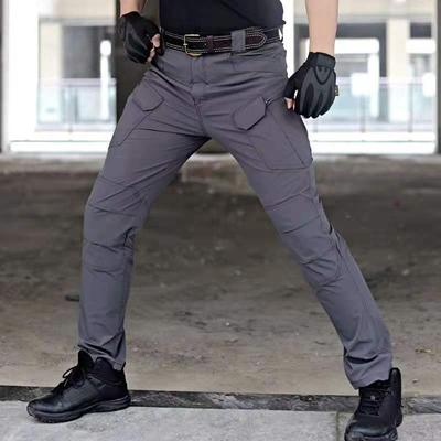 Elastic Work Pants, Outdoor Breathable Training Pants, Multi-pocket Durable Military Style Pants