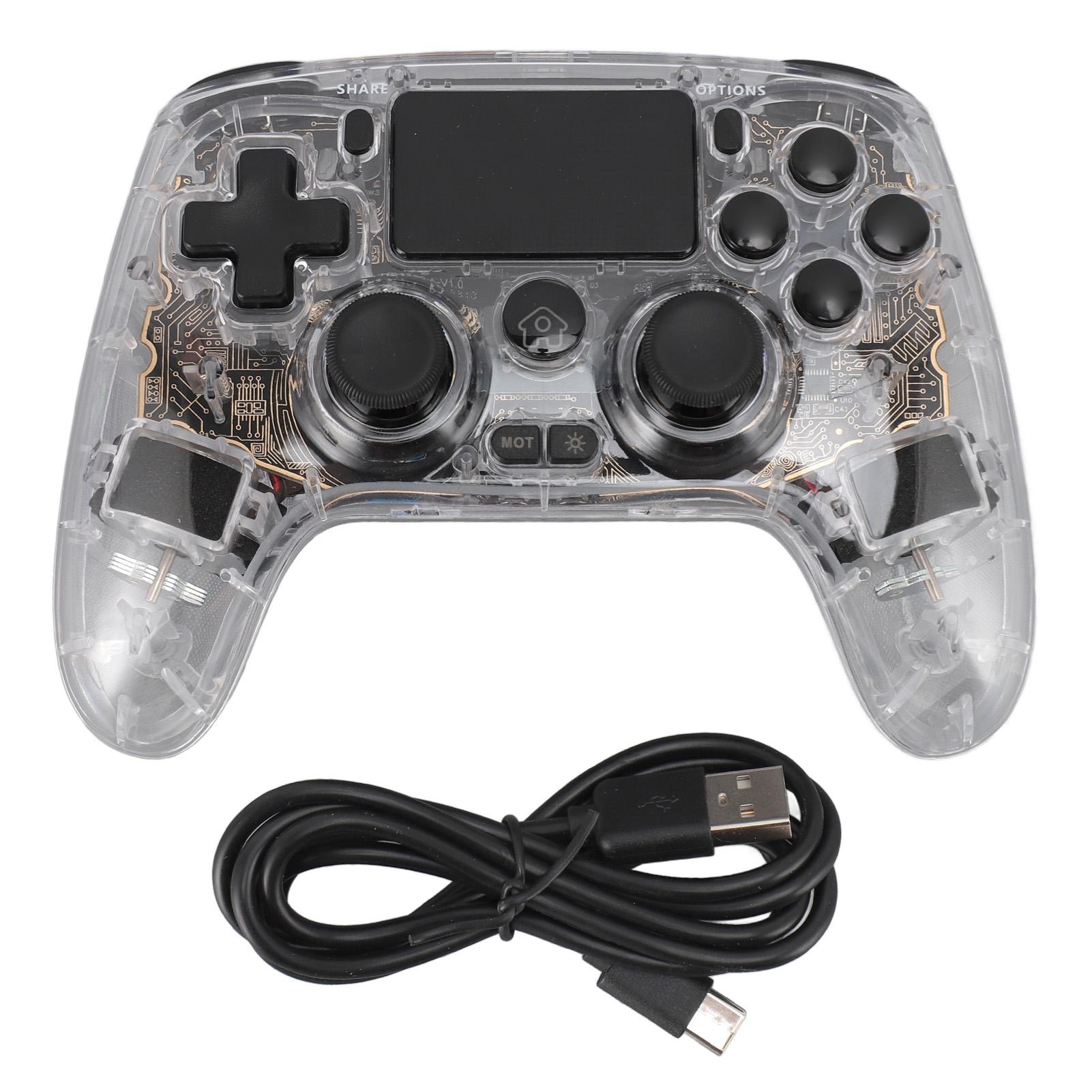 

Wireless Controller for Slim Pro Consoles with Dual Vibration Motors 6 Axis Sensors RGB LED Light