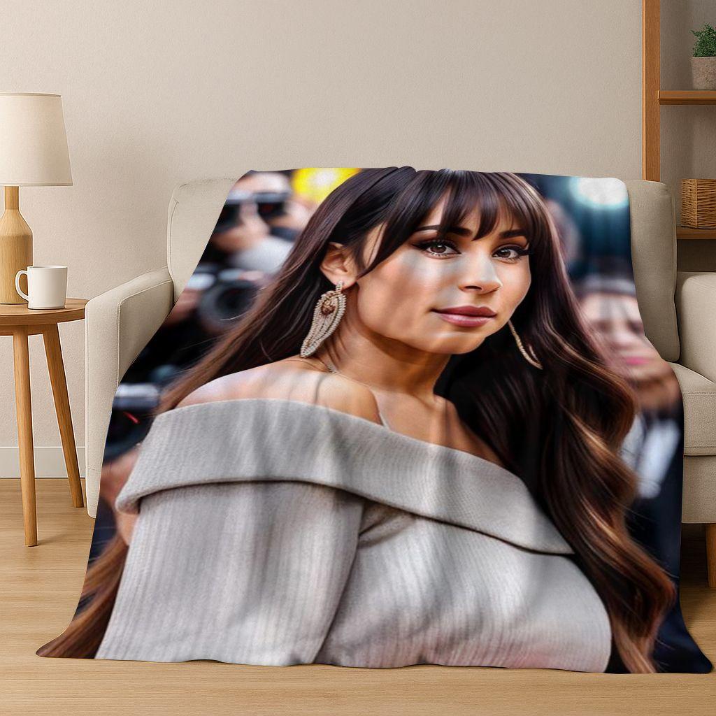 3D A-Aitana Spanish Singer Art Flannel Blanket,Cozy Soft Throw Blanket for Home Bedroom Bed Sofa Picnic Office Cover Gift Kids