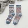 Women Girls Fashion Strip Print Cotton Street Middle Tube Socks Stockings