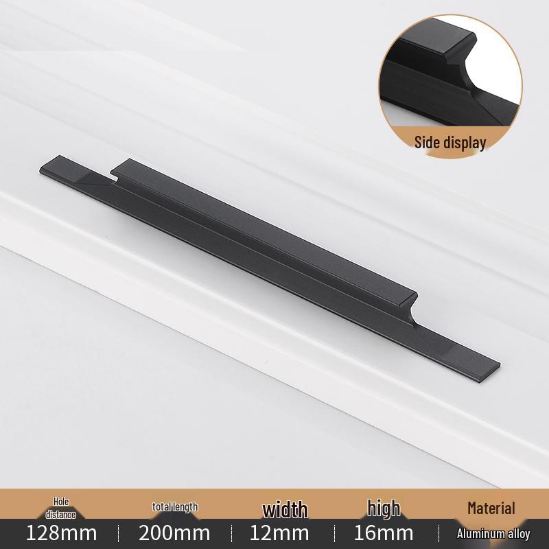 Moderne gold-schwarze Aluminiumlegierung Schrankgriff für Küche, Schublade, Kleiderschrank