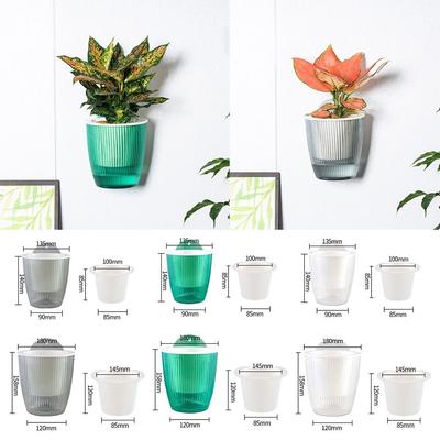 With Drainage Hole Self Watering Flower Pot for Indoor Outdoor Plants with Clear Saucer Reservoir Self Watering Planters