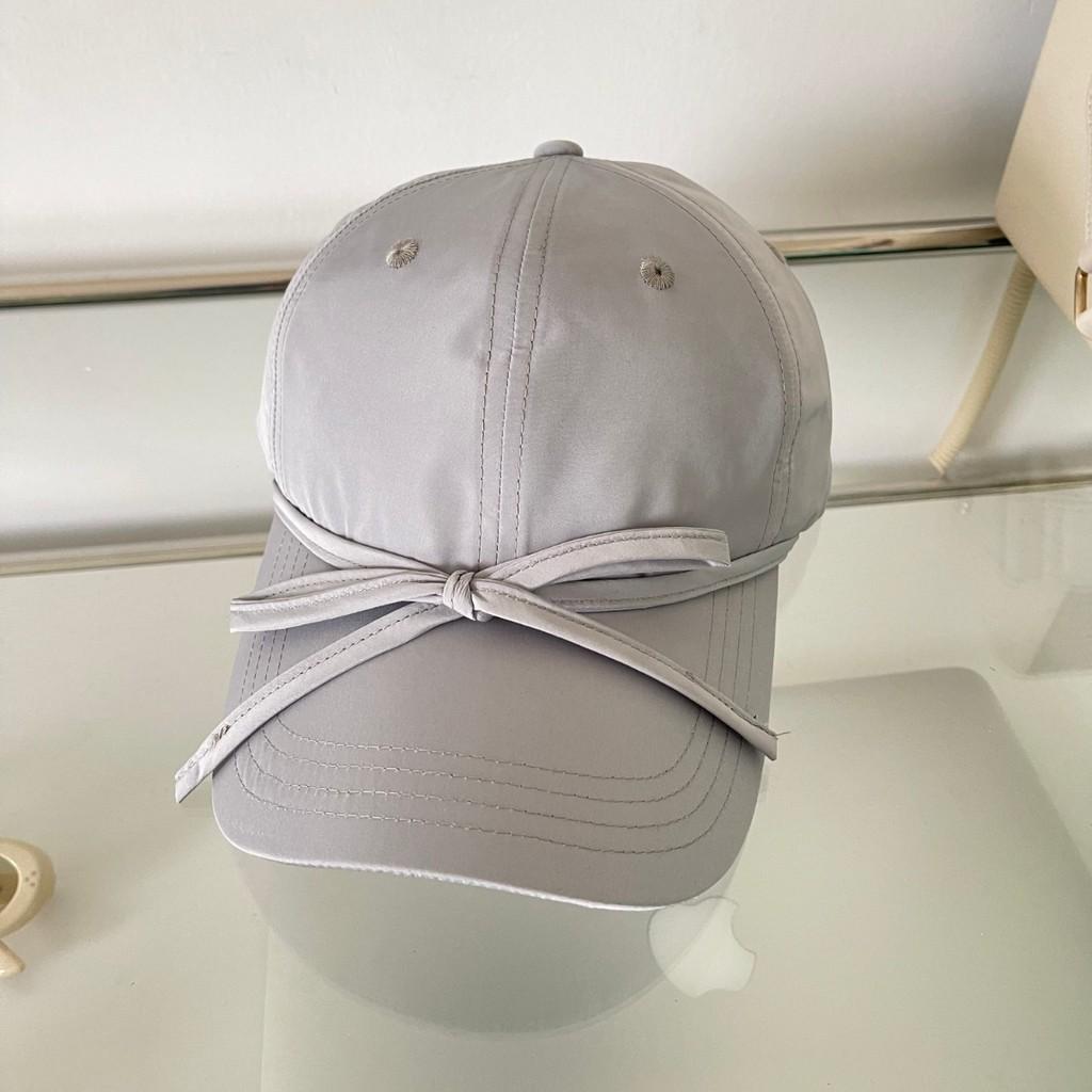 Summer Thin Quickdry Baseball Cap With Bowknot For Women Sun Protection And Sunshade