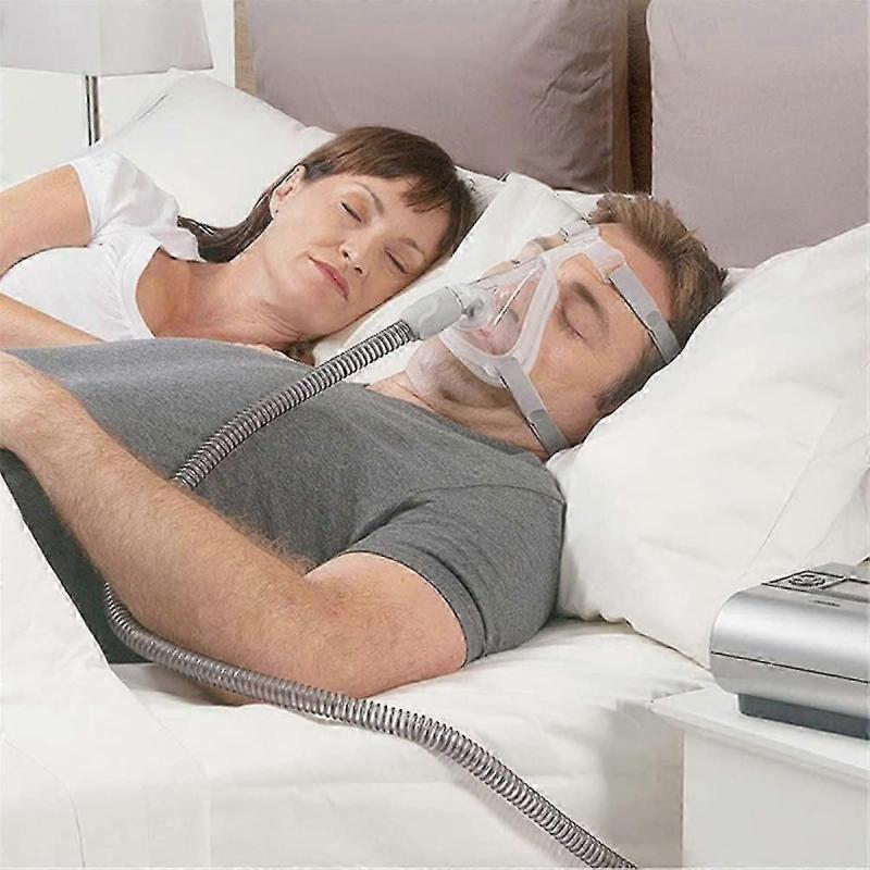 Full Face CPAP Masks with Headgear Elbow Swivel and Cushion for Sleep Apnea Therapy and Breathing Machine Equipment