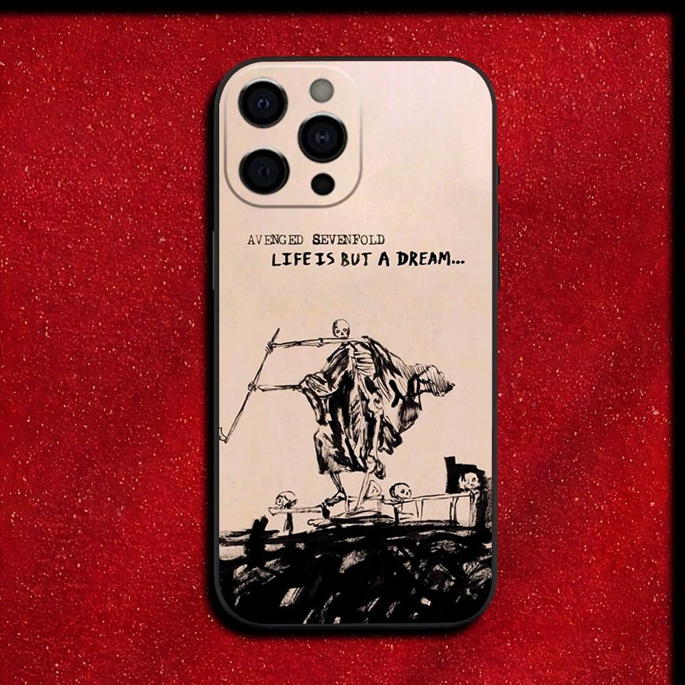 A-Avenged S-Sevenfold A7X Phone Case For iPhone 16,15,14,13,12,11,Pro,X,XS,Max,XR,Plus,Mini Soft Black Cover iPhone13mini