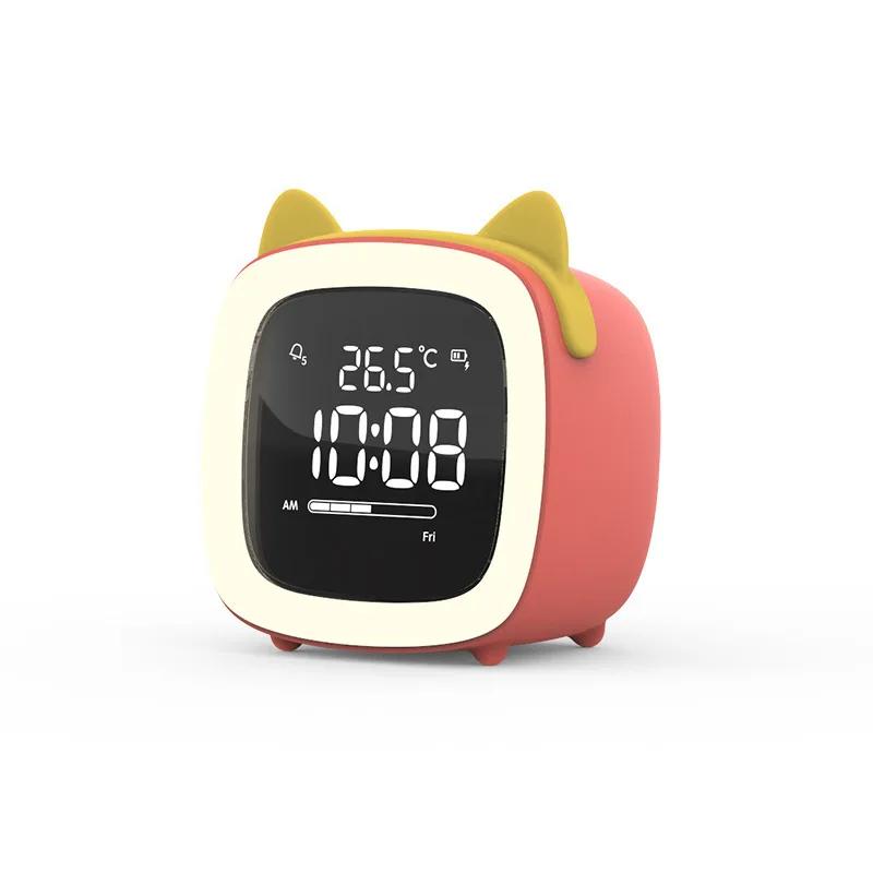 Creative Cross-border Cute Pet TV Alarm Clock Plastic Digital Clock Usb Charging Student Lazy Dormitory Alarm