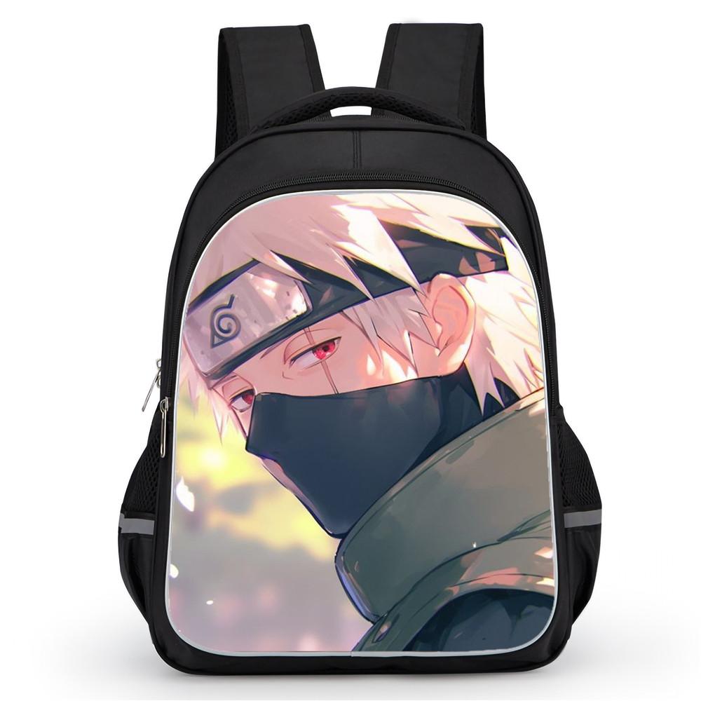 Kids School Backpack 16 Inch NARUTO Cartoon Design Lightweight Durable Dual Zipper Pockets For Boys and Girls Age 5-10 Years Old