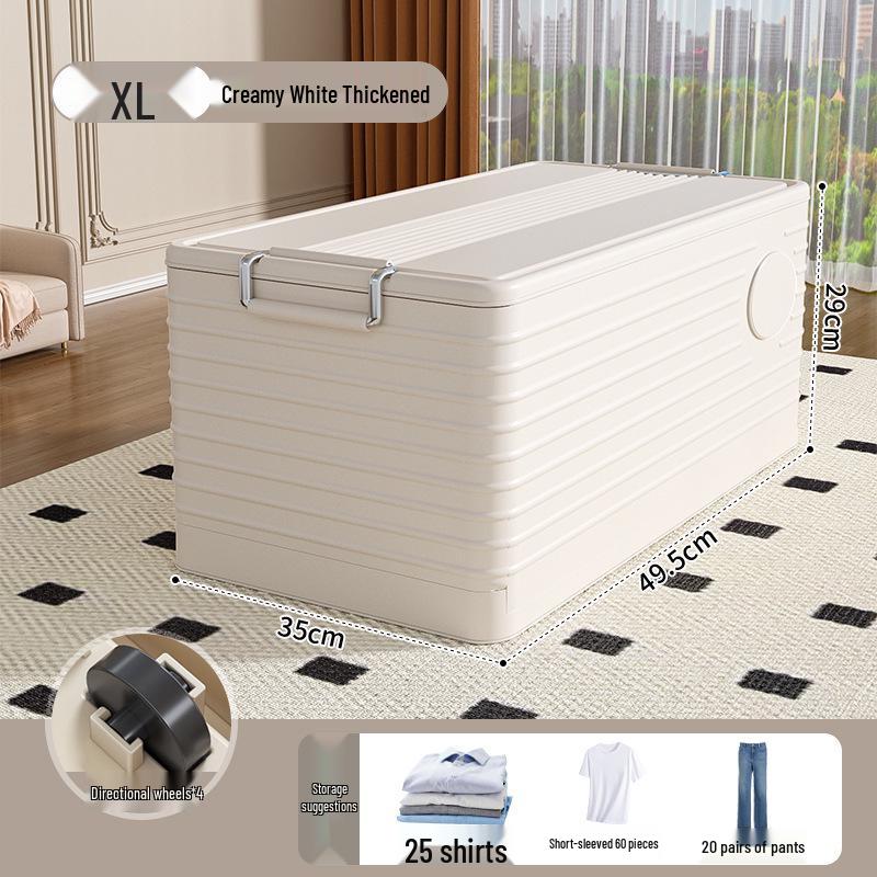 Große faltbare Aufbewahrungsbox mit Rädern - Verdickter Kunststoff für Spielzeug & Kleidung, Kostenloser Versand