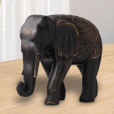Socha zvířat Sběratelská sbírka figurek Ornament Pryskyřice Socha slona Stolní figurka pro