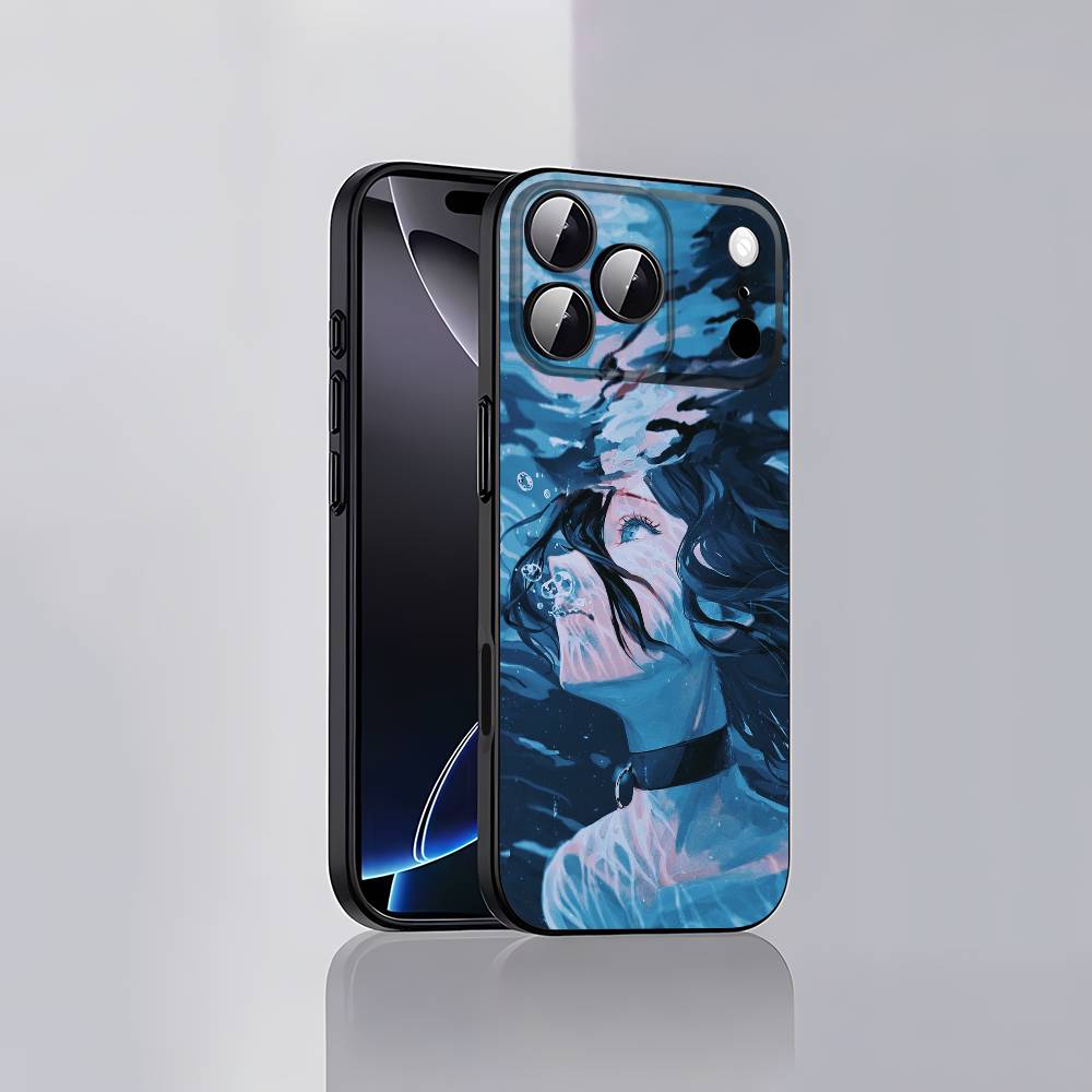 C-Chainsaw Man Reze Arc Phone Case For iPhone 17,16,15,14,13,12,11,Pro,Max,Plus,E,Air,Mini Black Protective Cover iPhone17