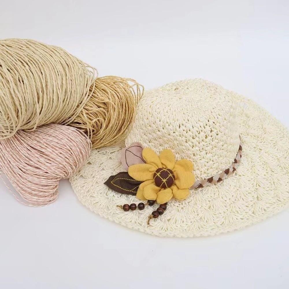 200g Natural Fiber Crochet Yarn 2-ply Yarn Hand Knitting Yarn Raffia Straw Yarn  Handcrafts Material