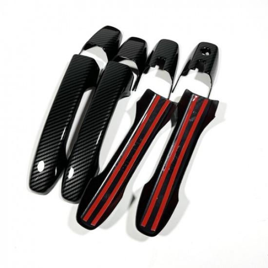 Carbon Fiber Side Door Handle Cover Trim For Toyota Yaris Cross AC200 -2025