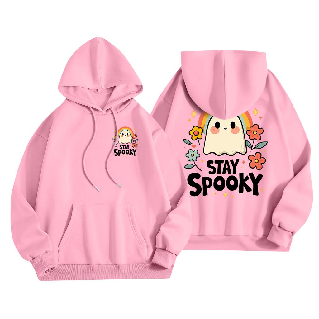 Children's Casual Fashion Halloween Print Long-Sleeved Hooded Sweatshirt