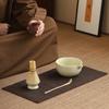 4PCS Ceramic Bamboo Japanese Matcha Tea Set Matcha Bowl Reusable Matcha Whisk Set Matcha Whisk Holder Matcha Making Kit