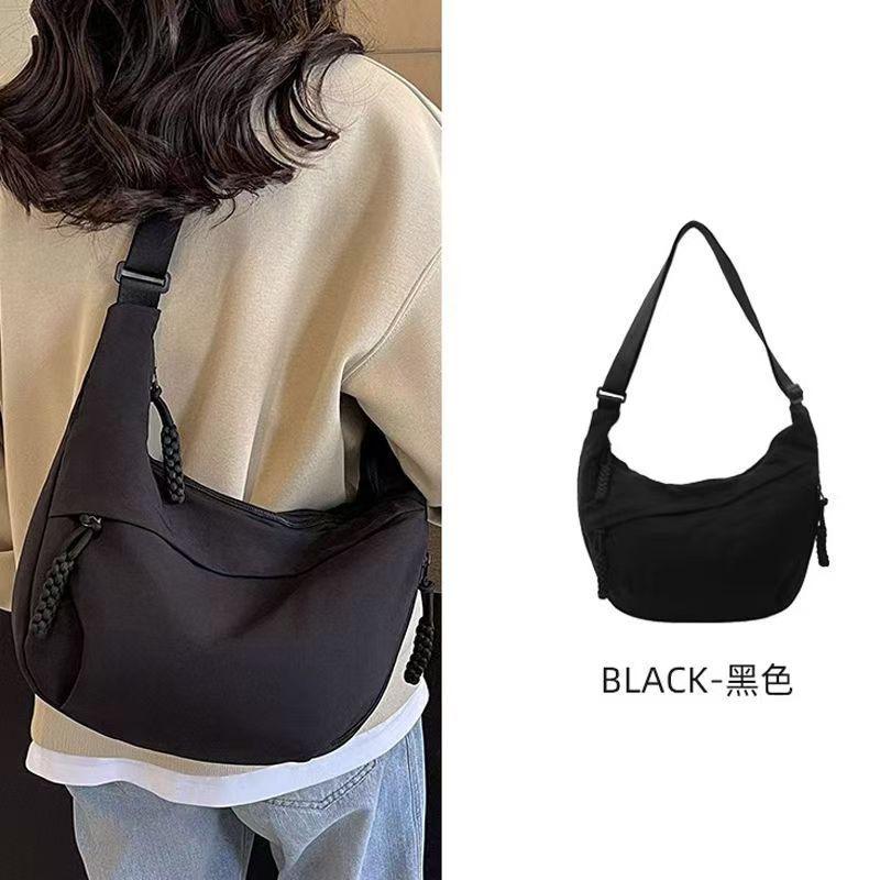 Canvas Bag Canvas Leisure Art Solid Color Large Capacity