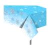 Snowflake Tablecloth Winter Frozen Party Decoration White Snowflake Disposable Plastic Table Cover Christmas Girl Birthday Party