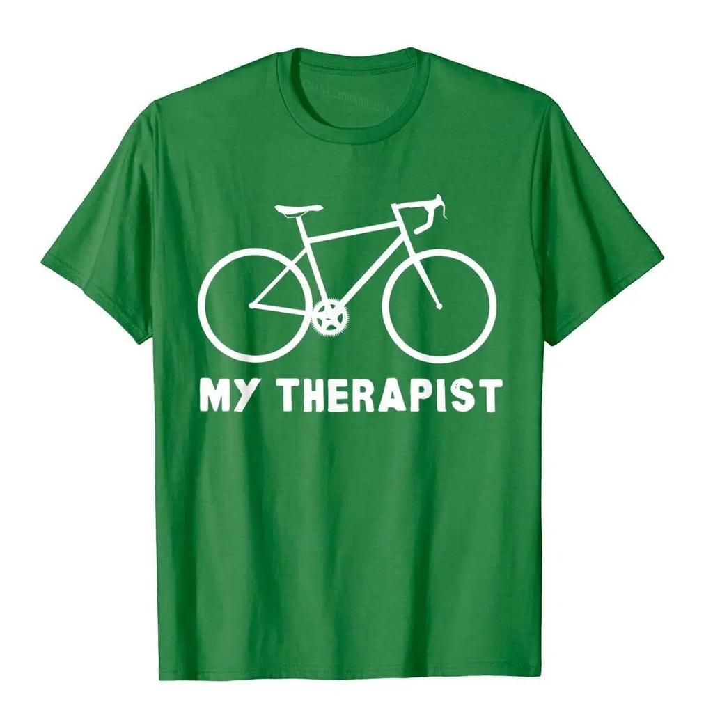 My Therapist Bicycle Funny Bike Riding Rider Cycling Gift T-Shirt Rife Unisex Tops T Shirt Unique T Shirt Cotton Vintage
