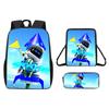 Astro Bot Cartoon Pattern Backpack Shoulder Bag Pencil Case Three Set Piece