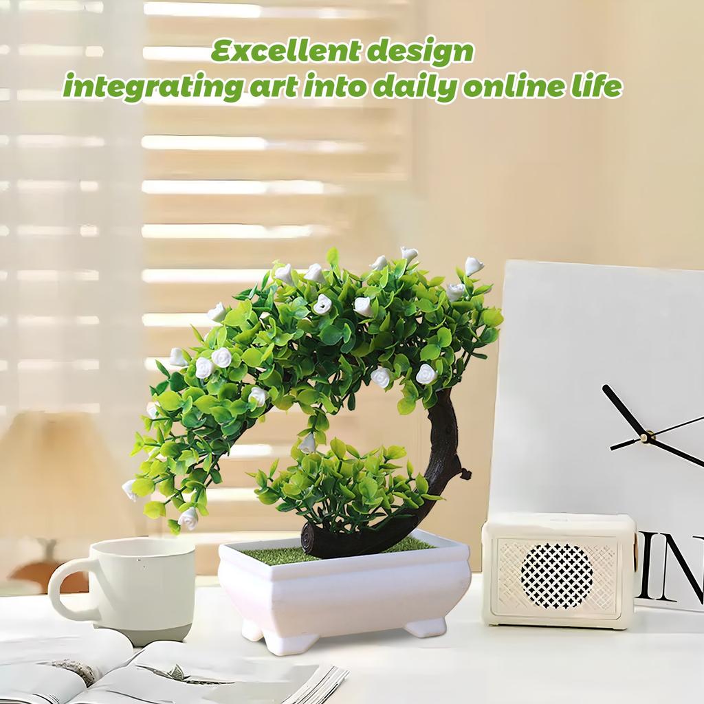 Simulation Green Plant Potted Ornaments Plant Combination Indoor Desktop Ornaments Simulation Artificial Flower Plant Bonsai