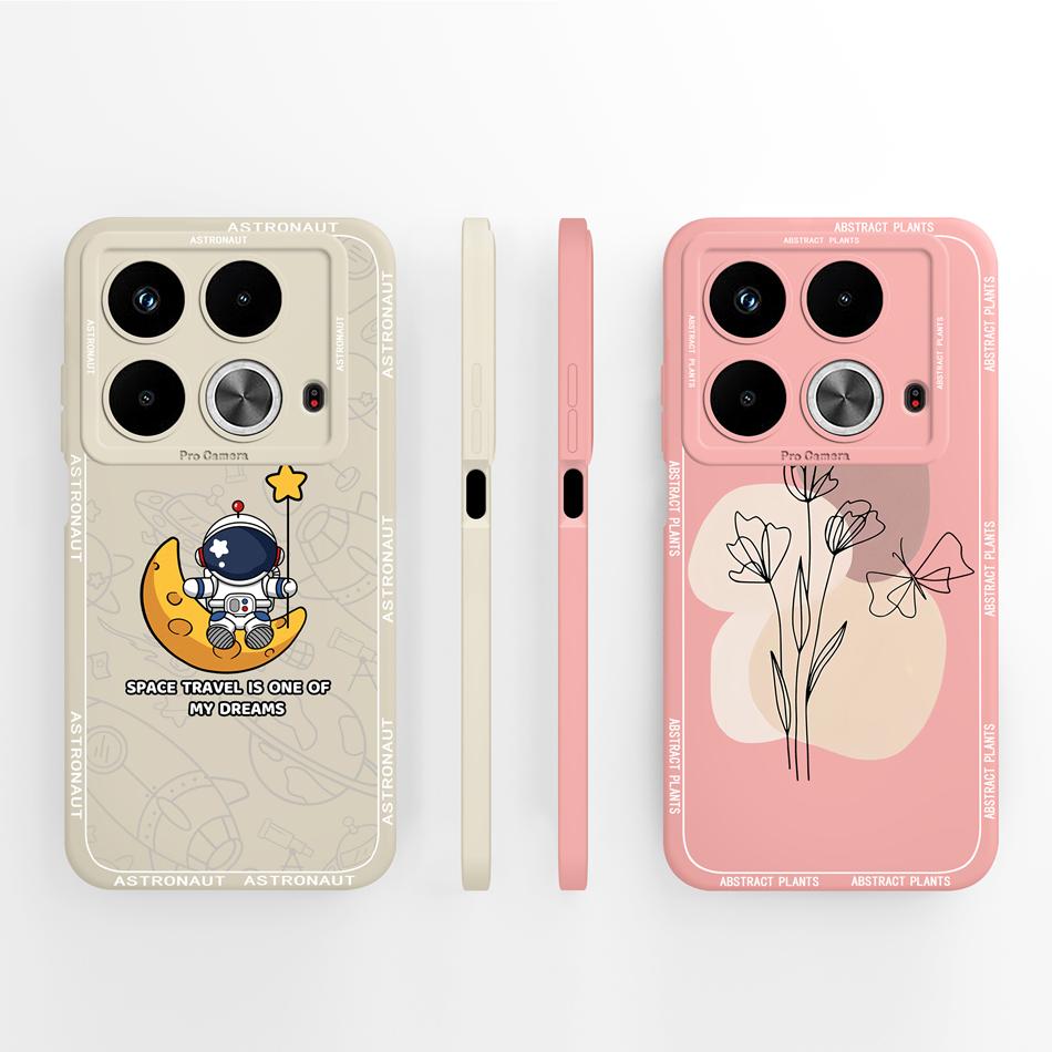 For infinix Note 40 Pro Plus 40X Case Couple Panda Phone Housing For Note40 Note 40X Full Protection Liquid Silicone Back Cover