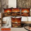 2D Boho Desert Sunset Throw Pillow Covers Pattern Cushion Cover Suitable For Sofa Bedroom Car Pillow Cover