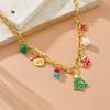 Christmas Charm Bracelet with Santa Tree and Sock Charms