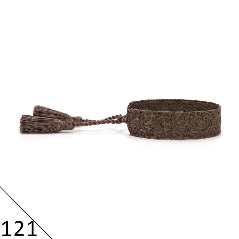 Ethnic Style Hand-Woven Polyester Tassel Bracelet