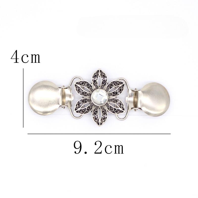 Fashionable Metal Clips for Clothing Classical Flower Small Clips Woman's Sweater Shawl Retainer Clip