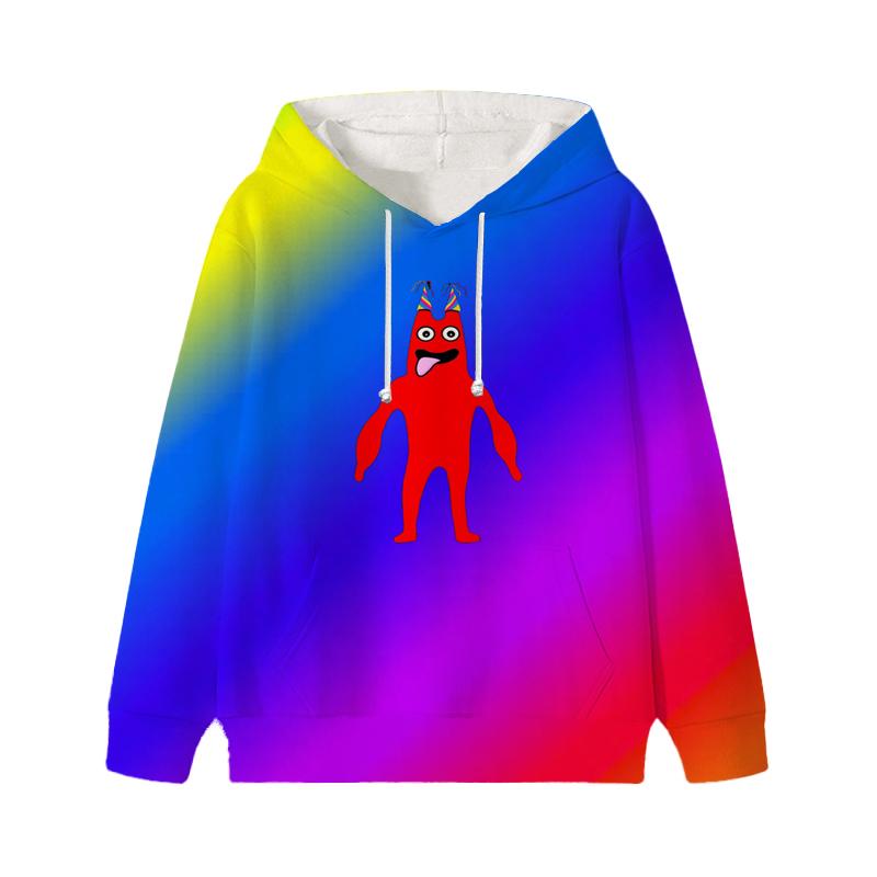 

Повсякденна толстовка Garten Of BanBan з мультфільмом і принтом з довгими рукавами, весна-осінь, 2-13 років, повсякденне вбрання для хлопчиків і дівчаток, дитячий одяг 110 темно-синього кольору