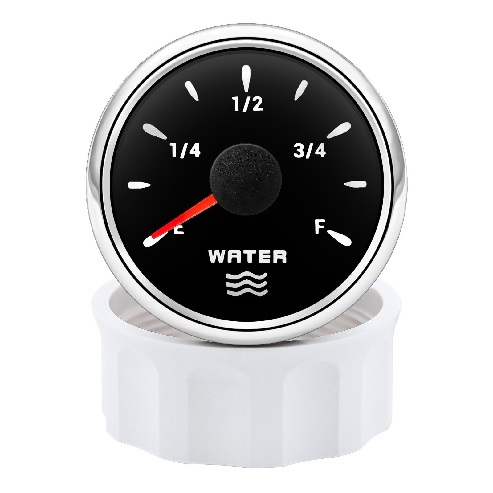 

HD Универсальный автомобильный датчик уровня воды 52 мм, водонепроницаемый, 0-190 Ом, измерители уровня воды в баке, подходит для лодок, морских судов с 7-цветной подсветкой, 9-32 В