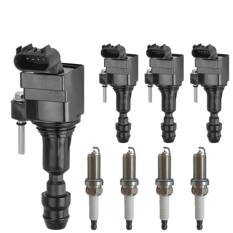 4 Ignition Coils & 4 Iridium Spark Plugs For Buick Regal Chevrolet Impala GMC Terrain Pontiac G4 G5 G6 Saturn Aura Ion Sky UF491
