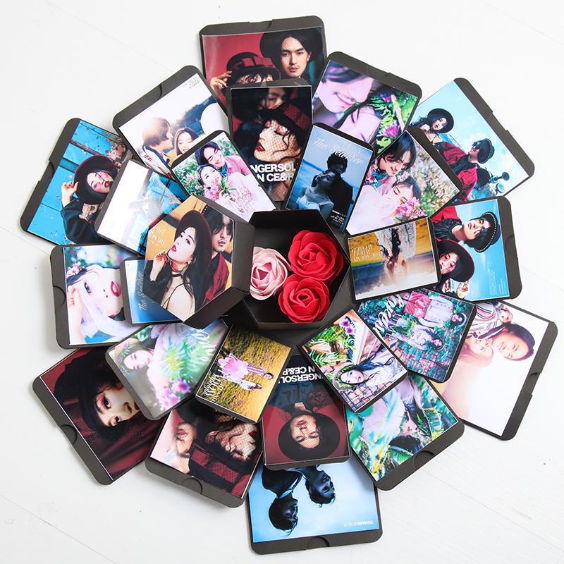 Surprise Box DIY Photo Album Creative Photo Birthday Gift Valentine S Day Gift Packaging Box, Approx. 23.5*14.3CM