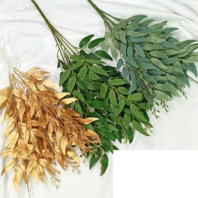 Artificial Leaves Bouquet Fake Willow Wedding Backdrop Faux Foliage Home Decor 