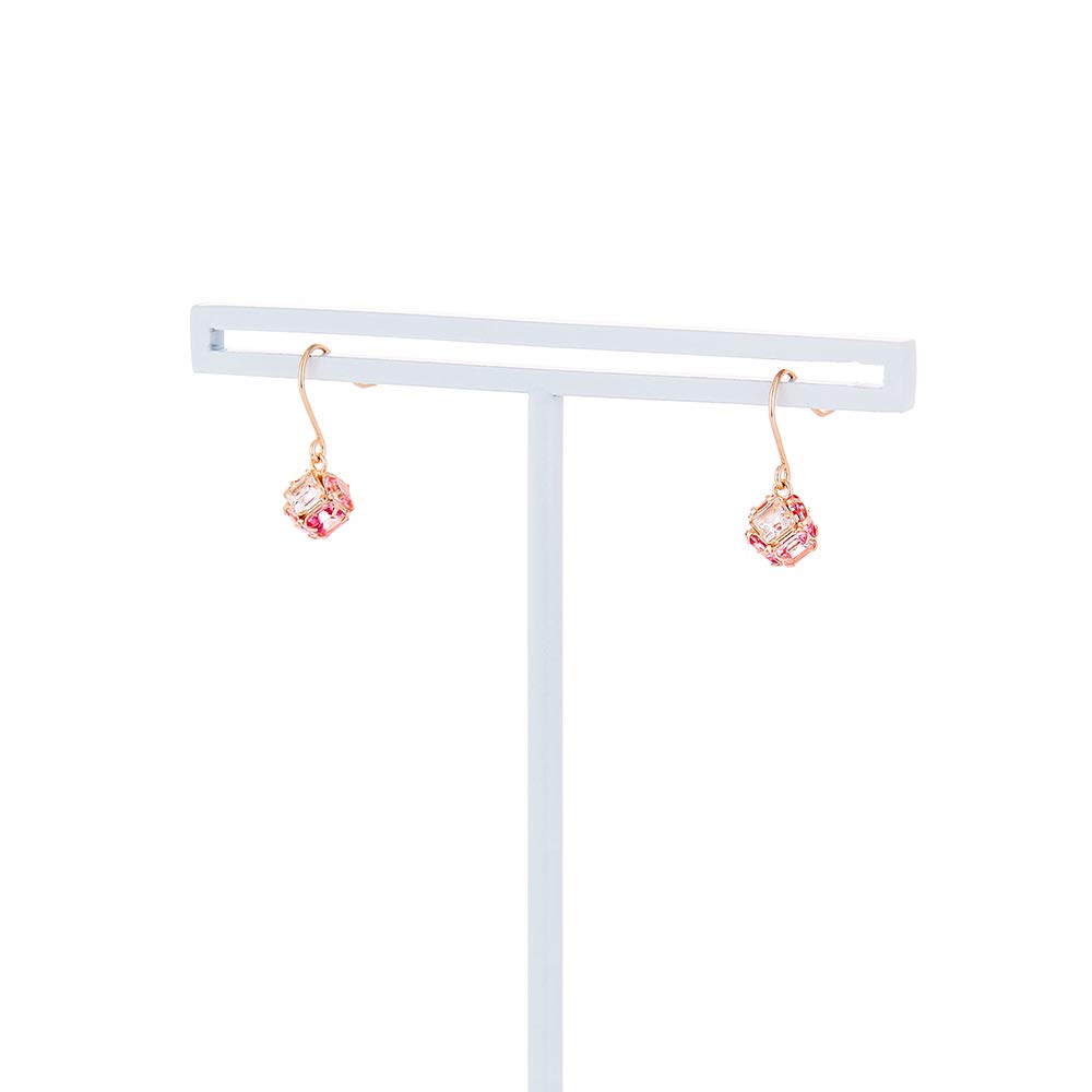 [Official] ESTELLE Women's Hook Earrings in 10K Pink Gold with November Birthstone Topaz (0222-7962-0019-0000)