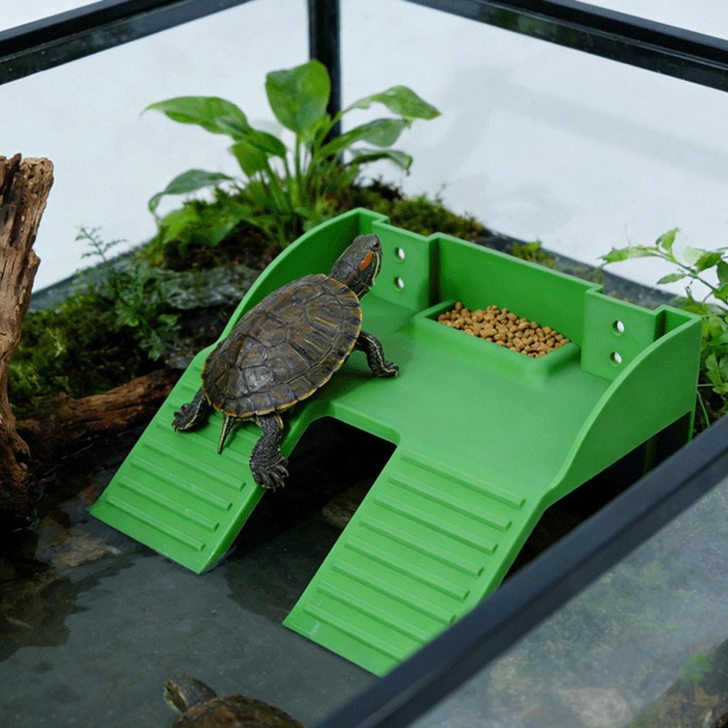Turtle Tank Accessories Large Non-Slip Terrace Basking Area For Turtle Tank For Climbing Enrichment Resting Feeding Sleeping