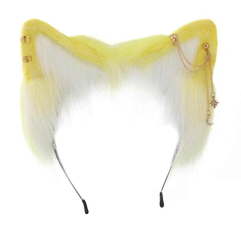 Sexy Foxes Bunny Ear Headband Lolita Cosplay Beast Ears Hair Hoop Anime Cosplay Props Furry Masquerade Party Costume Hairband