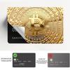 2ks Zlaté Pútavé Zábavné Kartové Svetlo Béžové - Odolná PVC Nálepka na Ochranu Súkromia, Vhodná pre Kreditné Karty, Bankové Karty a Dopravné Karty