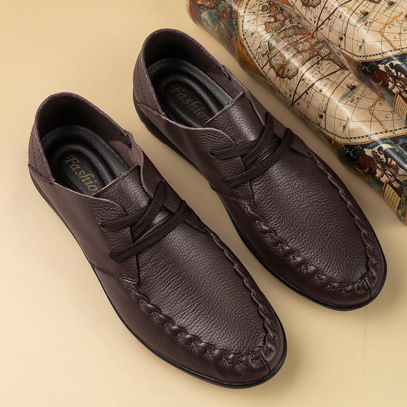 Luxury Brand Men Handmade Leather Shoes Summer Genuine Leather Hollow Out Breathable Casual Shoes High-quality Flat Oxford Shoes