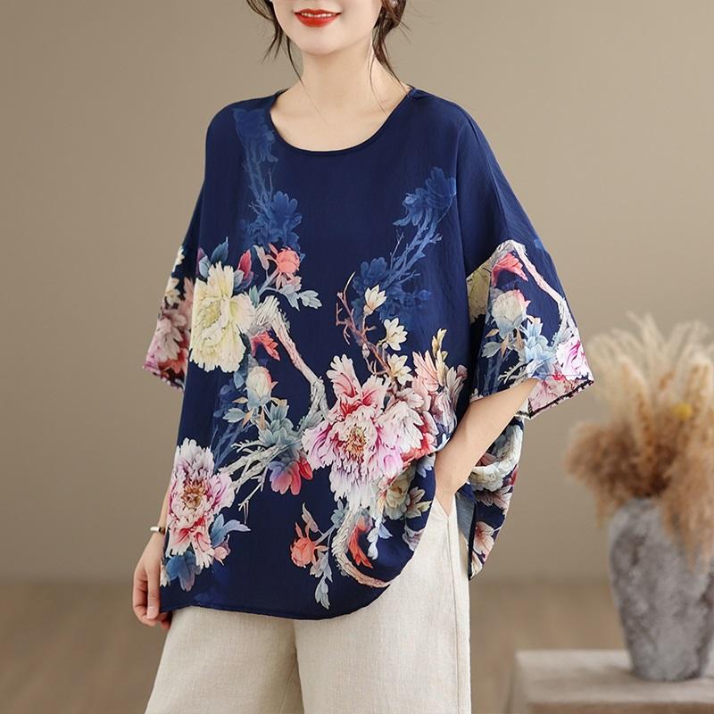 Short Sleeve Oversized Cotton Vintage Casual Loose T Shirt Tops Women Summer T-shirt