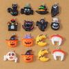 10pcs Cute Resin Halloween Charm Bat Ghost Pumpkin Pendants for Earrings Necklace DIY Bracelet Jewelry Making Accessories