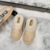 thick-soled leather surface warm snow boots women's shoes Mao Mao shoes 2025 new winter velvet thickened bread cotton shoes women