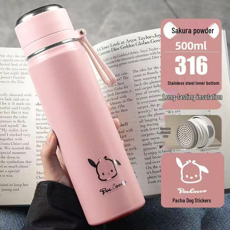 High-Capacity Insulated Water Bottle for Men and Women, 316 Stainless Steel, Portable Office Tea Infuser Cup