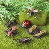 Oenux Insekten-Tiere Modellset Schmetterling Libelle Biene Käfer Spinne Skorpion Gottesanbeterin Zikade Eidechse Garten Miniatur Kinderspielzeug Geschenk